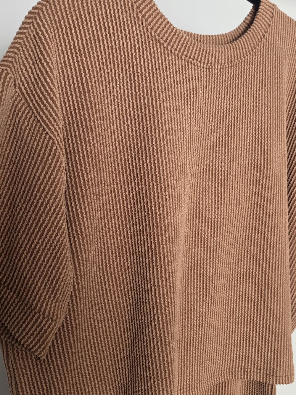 Zenana Outfitter Relaxed Ribbed Knit Set in Brown Size S - Picture 4 of 6